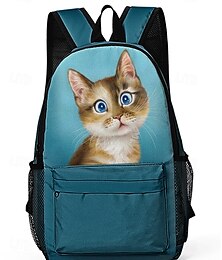 economico -Bambini Ragazzi Ragazze Zaino Zaino scolastico Scuola All'aperto Gatto Poliestere Grande Capacità Leggero Durevole Cerniera Stampa Giallo Rosa Rosso