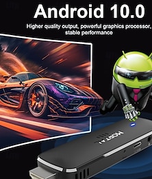 cheap -Mortal Android 14 TV Stick Full HD 4K 1080P WiFi 6 Google Voice NETFLIX Youtube Q8 BT5 24Fps Wireless Video Decode Media Player