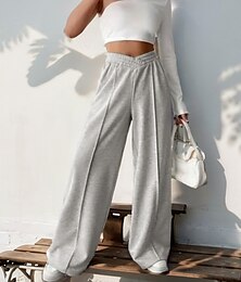 economico -Per donna Pantaloni da tuta Chinos Pantaloni Moda Streetwear Casual Lunghezza intera Vita Alta Tinta unica Fascia Elastica Comodo Morbido Confortevole Elasticizzato All'aperto Streetwear Grigio