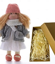 halpa -puuvillainen waldorf-nukke nukke taiteilija käsintehty festivaalipeukalo lahjapakkaus