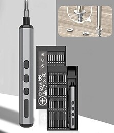 お買い得  -68 in 1 ミニ精密電動ドライバーセット 充電式 S2 スチールビット コードレス パワードライバー ツールキット 家庭用電化製品の修理や組み立て DIY 作業に