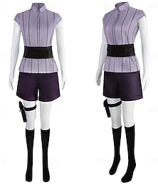 preiswerte -Cosplay Ninja Hinata Hyuga Anime Cosplay Kostüm Outfits Cosplay-Anzüge Halloween Karneval Leistung Party Bühne Oberteil Hose Gürtel Für Damen Erwachsene