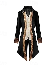 preiswerte -Punk & Gothic Mittelalterlich Steampunk Mantel Cosplay Kostüm Smoking Vampir Gentleman Übergrössen Kostüm Herren königlich Steampunk Karneval Maskerade Leistung Veranstaltung / Fest Cocktailparty