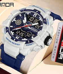 abordables -SANDA Mujer Hombre Reloj Digital Al Aire Libre Deportes Moda Reloj Casual Luminoso Calendario Fecha Semana IMPERMEABLE Silicona Reloj