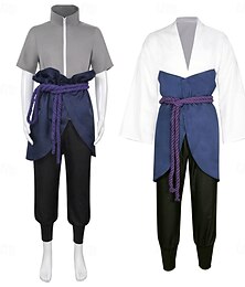 preiswerte -Cosplay Ninja Sasuke Uchiha Anime Cosplay Kostüm Outfits Cosplay-Anzüge Halloween Karneval Leistung Party Bühne Oberteil Hose Für Herren Erwachsene