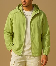 abordables -Homme Coupe-Vent Veste softshell Veste de randonnée Extérieur Protection solaire Séchage Rapide Léger Respirant Tenues de randonnée Vêtements de randonnée Été Printemps Veste Tennis Le golf Course