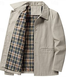 abordables -Hombre Chaqueta ligera Chaqueta de camionero Chaqueta al aire libre Chaqueta de verano Ropa Cotidiana moda laboral Resistente al Viento Botones Bolsillo interior Primavera Otoño Plano Elegante