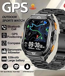 رخيصةأون -X5 ساعة ذكية 1.96 بوصة سمارت ووتش بلوتوث تذكرة بالاتصال متتبع النشاط رصد معدل ضربات القلب تذكير المستقرة أجد هاتفي متوافق مع Android iOS IP68 رجالي GPS