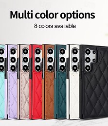 abordables -teléfono Funda Para Samsung galaxia S25 S25 Más S25 Ultra S24 Ultra Plus S23 Ultra A55 5G A54 A72 A73 A52 Tarjetas billetera Caballete Ranura para tarjetas Antigolpes Retro TPU Cuero de PU