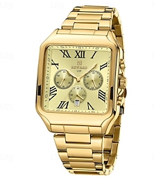 abordables -REWARD Hombre Relojes de cuarzo Al Aire Libre Deportes Moda Reloj Casual Luminoso Calendario Cronógrafo IMPERMEABLE Acero Reloj