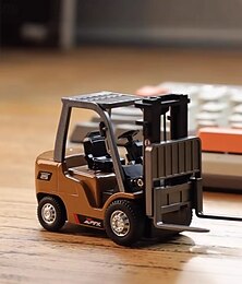 abordables -Carretilla elevadora de juguete RC 1/64, mini carretilla elevadora de control remoto de 7 canales y 2 modos con batería recargable, horquilla elevadora transformable 2 en 1 &gancho con luces &Sonidos