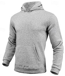 economico -Per uomo Felpa con cappuccio Maglione Felpa con cappuccio in pile Felpa con cappuccio foderata in pile Nero Bianco Giallo Rosa Rosso Con Cappuccio Semplice Tasca Sport & Outdoor Casuale Quotidiano
