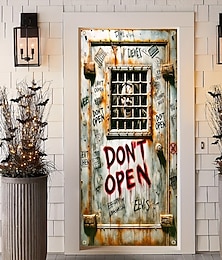 abordables -Halloween Squelette 森林 Fantaisie Salon Décorations murales, porte, arrière-plan