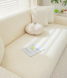 voordelige -1 stuk geometrische jacquard fluwelen bankhoes, eenvoudige elastische bankhoes, huisdiervriendelijk, antislip, stofdicht, machinewasbaar, all-season bankbeschermer