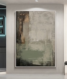 abordables -Mintura peint à la main abstrait vert peintures à l'huile sur toile moderne abstrait mur art photo pour la décoration de la maison prêt à accrocher avec cadre tendu