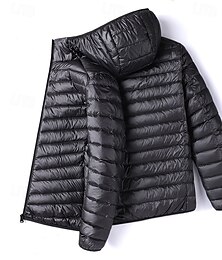 economico -Per uomo Cappotto Invernale Giacca imbottita Giacca Imbottita Tasca Cotone Vacanza Abbigliamento quotidiano Data Regolare Moda Casual Confortevole Calore Termico Inverno Colore Solido / Tinta Unita