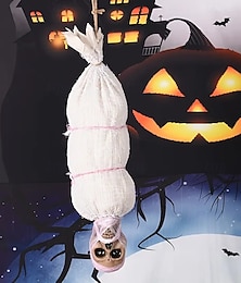 お買い得  -ハロウィーンの吊り下げミイラ装飾小道具 - ホラー反転、光る赤い目、布製、電池式（単三電池を除く） - ホラーハウスやフェスティバルの装飾に最適、フェスティバルの装飾
