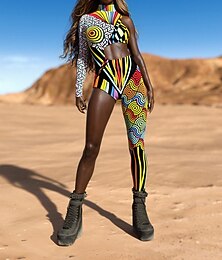 preiswerte -Gemusterte Zentai-Anzüge Cosplay Kostüm Bodysuit Drucken Karnevalskostüm Ganzkörperanzug Herren Damen Jungen Sexy Kostüm Halloween Kostüm für Leistung Party Maskerade Kinder Erwachsene