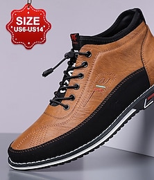 economico -scarpe da ginnastica alte da uomo marroni – scarpe comode con lacci per piedi grandi, viaggi e lunghe camminate