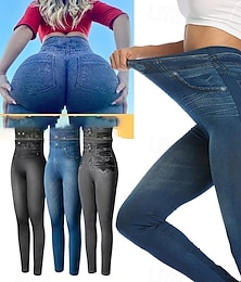 olcso -Női Nadrág Leggingek Kényelmes leggings Utcai sikk Alkalmi Teljes hossz Természetes Sima Zseb Rugalmas derék kellemes Szabadtéri Vakáció Napi Szürke Fekete Kék Ősz Normál