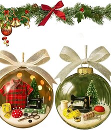 preiswerte -Weihnachten Urlaub Nähen Schneekugel Ornament Schneekugel antike Nähmaschine Weihnachtsschmuck Retro-Nähmaschine-Themen Urlaub gemütliche Feiertagswünsche für Quilter, Näher