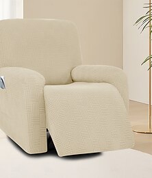 preiswerte -Bezug für 1-Sitzer-Relaxsessel mit 5x5-Gitterdesign – Stretch-Schonbezug mit niedriger Rückenlehne und Flügeldetail für Lounge oder Wohnzimmer
