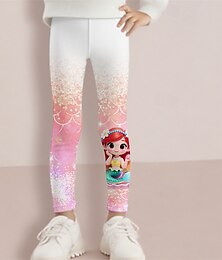 voordelige -Voor meisjes 3D Meermin Broek Legging Lente Herfst leuke Style Basic Kinderen 4-12 jaar Buiten Casual Dagelijks Normale pasvorm