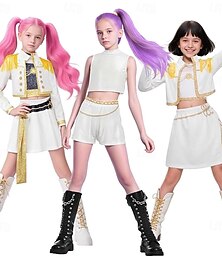 お買い得  -韓国アイドルにインスパイアされた ポップスター コスチューム おもしろ衣装 バーチャルアイドル 映画コスプレ for 女の子 子供 ハロウィーン カーニバル 性能 コミックコン アニメエキスポ