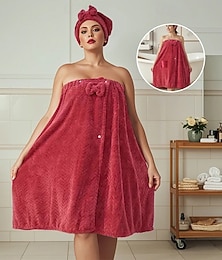economico -asciugamano da bagno grande, tinta unita, assorbente, indossabile, in cotone, morbido, accappatoio, per la casa, la doccia, la piscina, accessorio