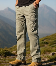 preiswerte -Herren Cargohosen Wanderhosen Außen Normale Passform Wasserdicht Winddicht Unterteile Tasche Schwarz Armeegrün Baumwolle Camping / Wandern Laufen S M L XL XXL