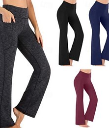 olcso -Női Leggingek Aktív Divat Alap Teljes hossz Magas derék Tömör szín Lélegzési képesség Mekano Kényelmes Nyúlós Bor Fekete Sötétkék Szürke Ősz Tél Normál