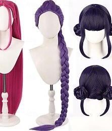 olcso -Koreai idol ihlette popsztár cosplay paróka anime jelmez parókák hosszú egyenes haj nőknek lányoknak halloweeni kiegészítők kellékek