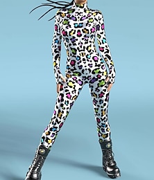 voordelige -Zentai-Pakken Met Patroon Cosplay kostuum Romper Opdrukken Carnavalskostuum Full Body Suit Voor heren Dames Jongens Sexy kostuum Halloween Kostuum voor Prestatie Feest Maskerade Kinderen Volwassenen