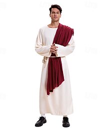 economico -Gesù Natale spettacolo costume di fantasia costume cosplay adulti uomo natale carnevale festa halloween travestimento