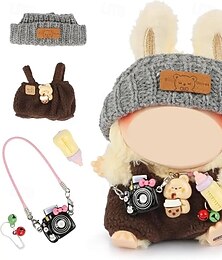 cheap -Doll Clothes for labubu 17cm/15cm Dolls Outfit Set  Luxury Chic Style High-End Fashion Suitable Accessories (No Doll)