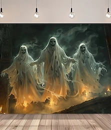 preiswerte -Halloween Skelett Modern Wohnzimmer Dekorationen Wand Tür Hintergrund