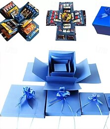 economico -set di scatole regalo natalizie a sorpresa con coperchi, kit fai da te per confezioni regalo multiscomparto per compleanni, San Valentino, Natale, proposte e occasioni speciali, cibo non incluso