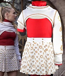 halpa -Zombie koulu Zombeja 4 Nova Cheerleader Hameet Päälystakki T-paita Elokuva Cosplay-asu Elokuva-cosplay for Tyttöjen Lapset Halloween Suoritus Halloween Naamiaiset