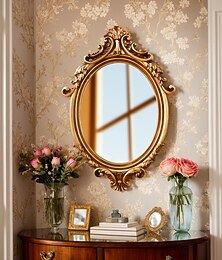 economico -specchio da parete decorativo ovale con motivo classico – specchio da parete in stile europeo, creativo per la decorazione della casa &oggetti di scena per la fotografia