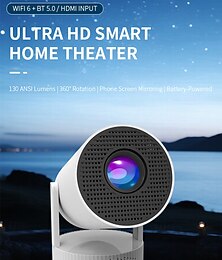 voordelige -hy300 promax hd mini projector batterij editie android editie projector outdoor camping speler speciale standby-tijd tot 9 uur - geschikt voor Android 11 en hoger ondersteunt instant 4k video nat