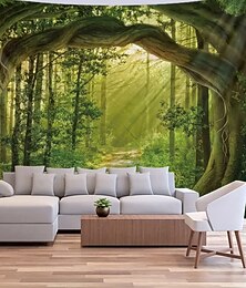 رخيصةأون -نسيج يافطات الجدار الشنق 森林 3D غرفة نوم غرفة المعيشة السكن الجامعي ديكورات حائط وباب وخلفية