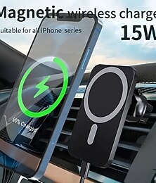 abordables -Chargeur sans fil pour voiture, charge rapide, support de charge magnétique pour grille d'aération, compatible avec les téléphones Apple et Android
