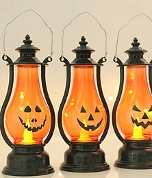 abordables -1 lampe citrouille portative pour Halloween, petite lampe à huile, décoration d'ambiance, bougie électronique, lanterne cheval