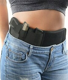 economico -Fondina per cintura da cintura per il trasporto nascosto, porta pistola, fondina tattica in neoprene, porta pistola nascosto per esterni, cintura universale con porta caricatore, clip sicura per pistola