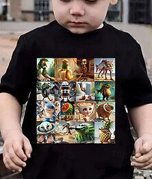 お買い得  -男の子用おもしろイタリアンブレインロットグラフィックTシャツ - 軽量で伸縮性のある生地を使用した軽量ストレッチTシャツ。4～12歳向け。普段使いにぴったりのカジュアルTシャツ。 &誕生日パーティーの衣装、子供用夏シャツ、遊び心のある子供用アプリ