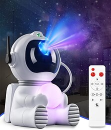 abordables -Projecteur d'étoiles, veilleuse galaxie, projecteur de lumière astronaute, plafond nébuleux, lumière LED réglable à 360° &minuterie &télécommande pour enfants/chambre/cadeaux de