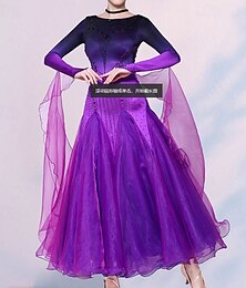 economico -Balli da Sala Vestito Cristalli / Strass Per donna Performance Feste Manica Lunga Rete