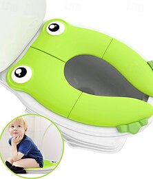 economico -Riduttore per WC portatile pieghevole per bambini, riduttore per vasino da addestramento per neonati, cuscino per WC in stile caramella colorato, design antiscivolo, vasino da viaggio leggero,