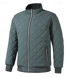 economico -Per uomo Cappotto Invernale Giacca trapuntata Giacca in Pile Parka Tasca Cotone Vacanza Abbigliamento quotidiano Data Regolare Moda Casual Confortevole Calore Termico Inverno Colore Solido / Tinta
