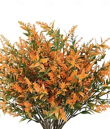 economico -8 mazzi di fiori artificiali autunnali – piante autunnali resistenti ai raggi UV e allo sbiadimento per vasi da esterno, giardino, patio, decorazione del portico – colore salmone